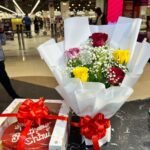Sweet Celebration Combo – Vibrant Mixed Rose Bouquet with Red Velvet Birthday Cake
