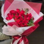 Crimson Passion – Classic Red Rose Bouquet in Duo-Tone Wrap