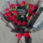 Midnight Romance – Premium Red Rose Bouquet in Sleek Black Wrap