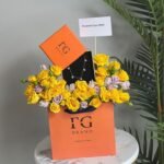 Golden Radiance – Luxury Jewelry & Yellow Rose Gift Bag